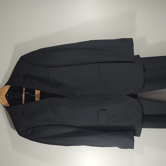 Boss Single Breasted Grey Pinstripe Suit - Picture 2 of 11